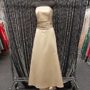 Strapless Cream Gown with Shawl